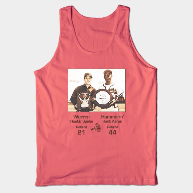 Hammerin' Hank Aaron • Warren Hooks Spahn Tank Top by The MKE Rhine Maiden